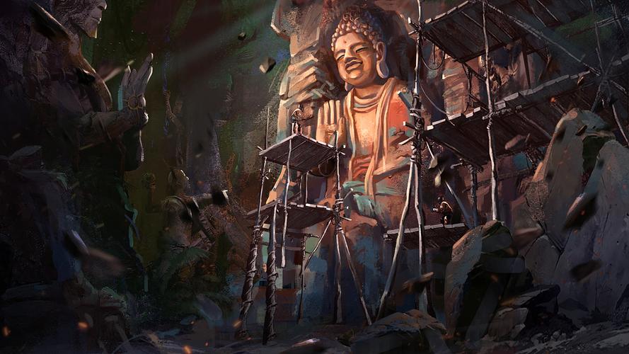石窟|插画|概念设定|lishibo1123 - 原创作品 - 站酷 (zcool)