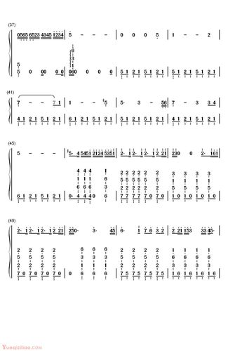 钢琴简谱《告白之夜》岛村绚莎ayasa