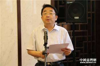 甘肃省台办主任王锋致辞欢迎台湾摄影家.(台湾网 刘燕莱 摄)