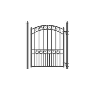 decorative wrought iron single door metal garden and home gate