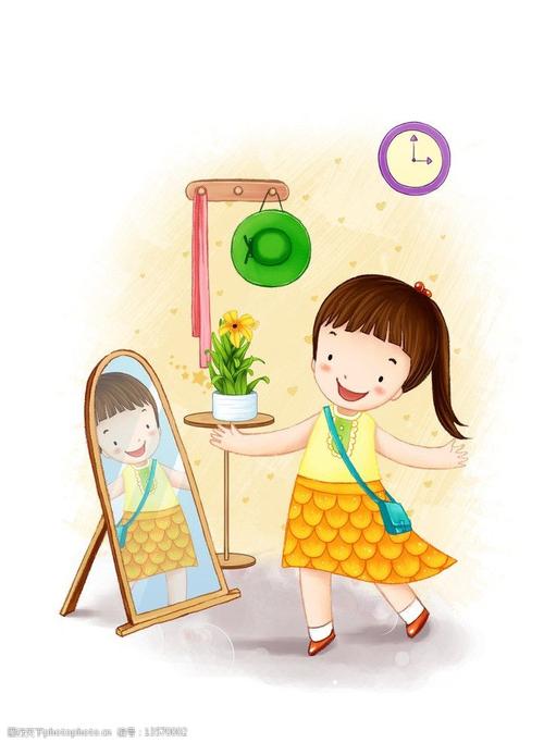 关键词:每天对镜子微笑 韩风 小女孩 镜子 微笑 乐观 帽子 花盆 钟表