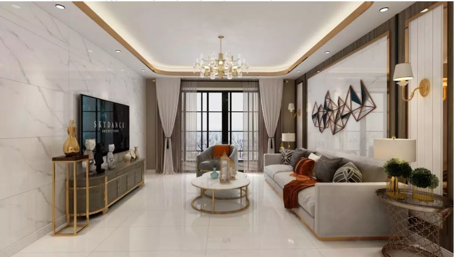 品德风尚陶瓷通体瓷抛大理石 装饰效果图