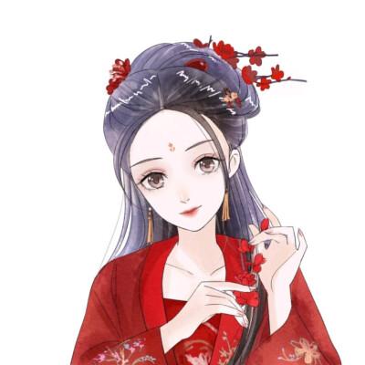 古风彩绘女子头像图片