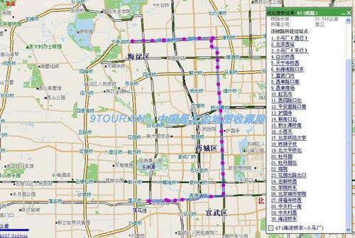 北京市47路公交线路图全图查询