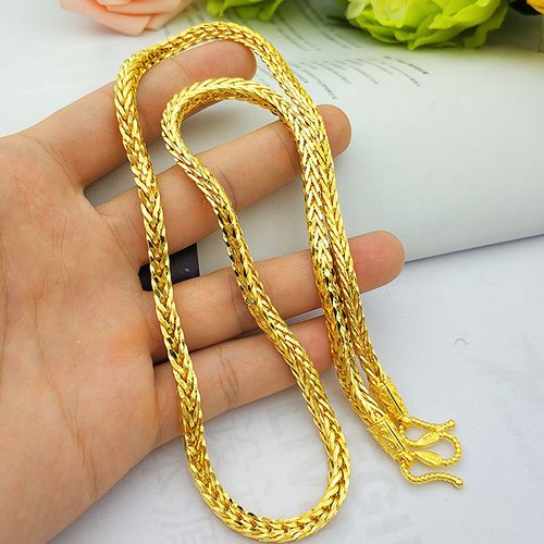 项链足项链款金项链6经典999蛇骨男士mm 款  粗时尚