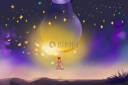唯美插画 憧憬的光明.