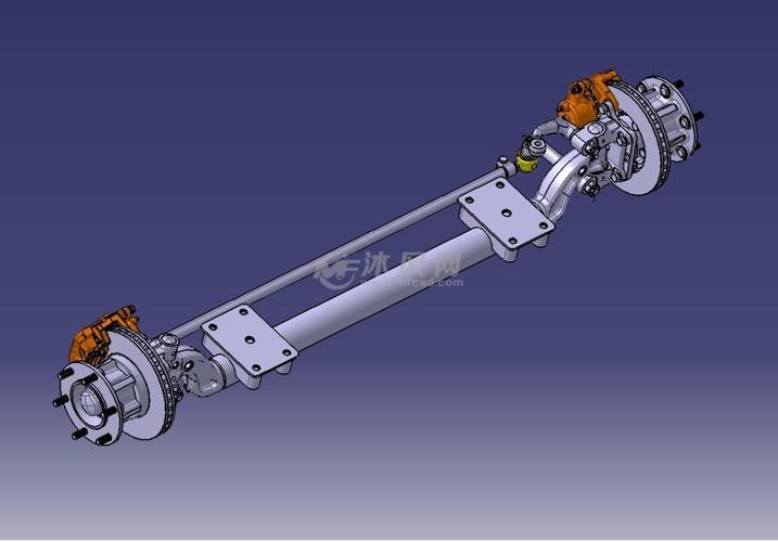 微型货车前桥结构三维模型