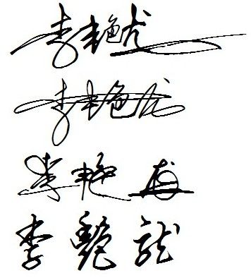 签名设计免费版,一笔签,明星签 花体签,艺术签,公文签名字:李艳龙