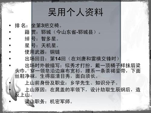 水浒人物 吴用ppt