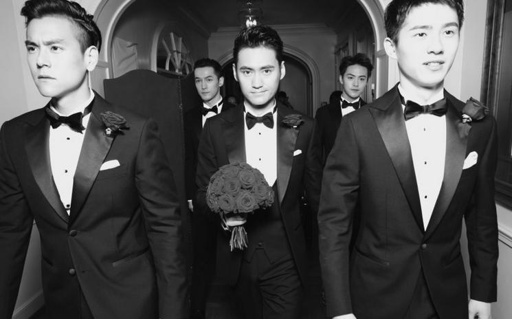 高颜值伴郎团 袁弘张歆艺结婚大婚现场图文直播