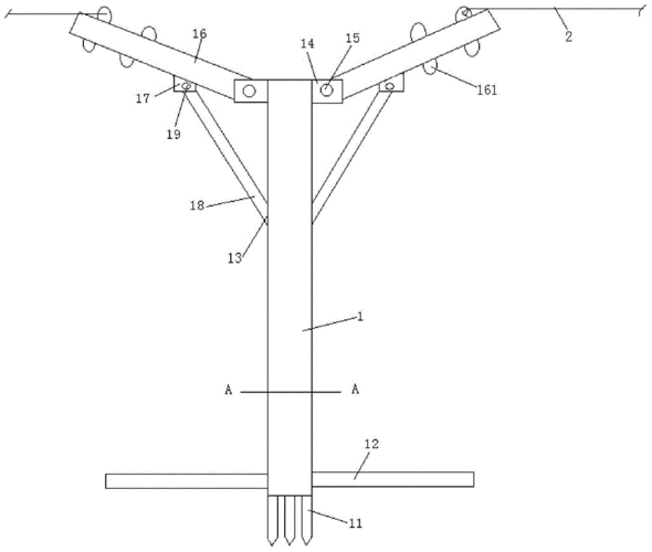 一种猕猴桃用栽培棚架的制作方法
