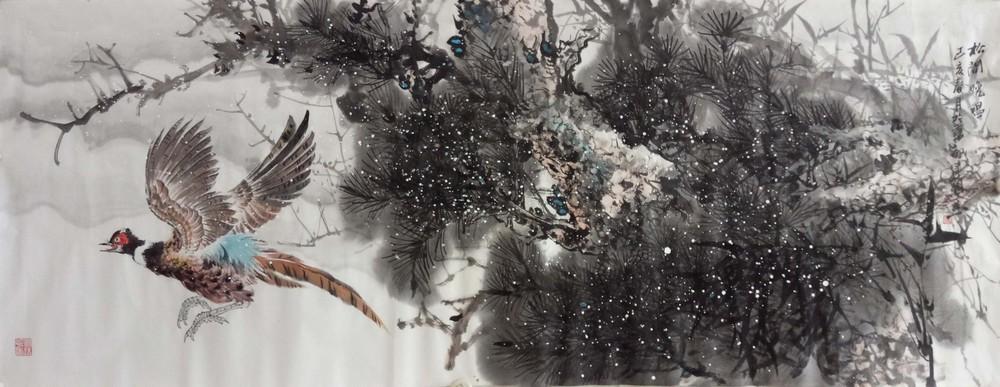 著名画家施建国的花鸟画作:清新苍秀,趣韵无穷,引人入