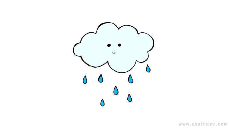 雨滴简笔画怎么画雨滴简笔画画法