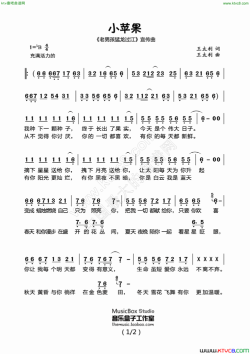 巴乌谱子《小苹果》