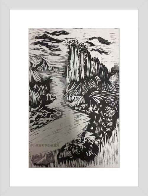 少儿美术版画拓展课程||黑白木刻版画_木刻_美术_郑州