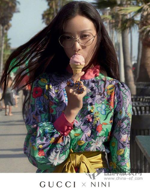 倪妮倾情演绎gucci古驰2018春夏全新眼镜广告形象大片