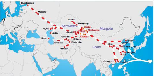 航运中国到德国/西班牙/意大利火车 ddp 服务中铁快运