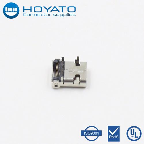 solder connector 24 pin female smt r/a usb phone connector types
