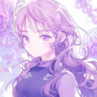 高冷动漫紫发女孩头像