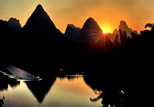 阳朔晨曦_风景_poco摄影,风光,桂林,阳朔,摄影
