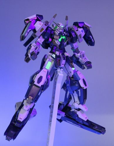 [小t高达秀]hg暗夜版雪崩型能天使高达模型