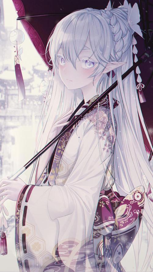 动漫图片|白发的女孩是真的爱