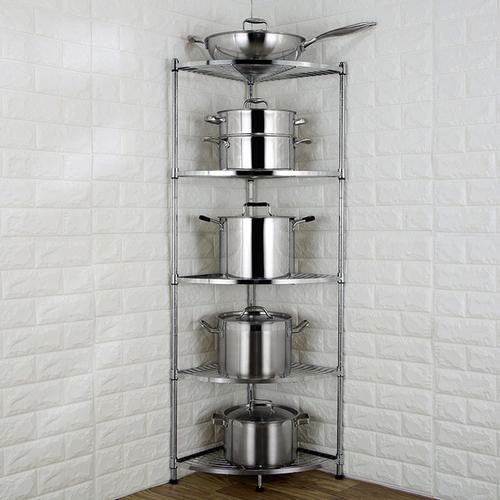 厨房置物架落地多层炒菜锅架放锅架子三角架转角架用品收纳架锅架