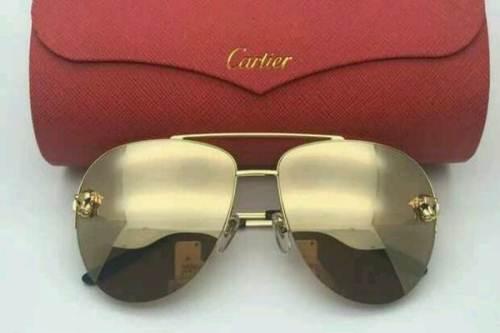 正品cartier卡地亚太阳眼镜 男女士豹子头蛤蟆镜驾驶镜