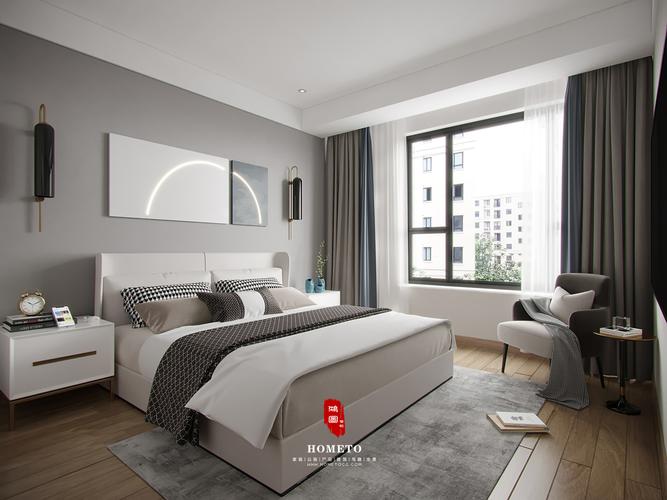 现代简约卧室_效果图区_室内设计联盟 - powered by