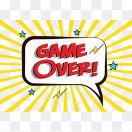卡通game over