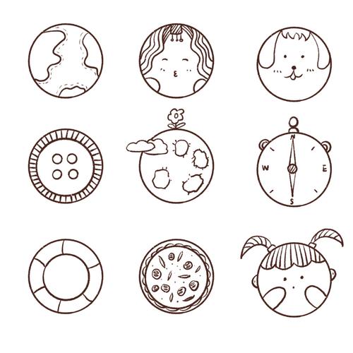 原创简笔画|圆的联想_简笔画_联想怎么样_ipad_薯条_画个简笔画_文化