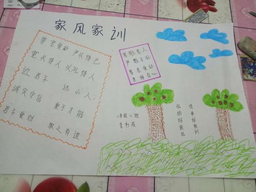 争做新时代四有好少年——崤山路第二小学家风家训手抄报