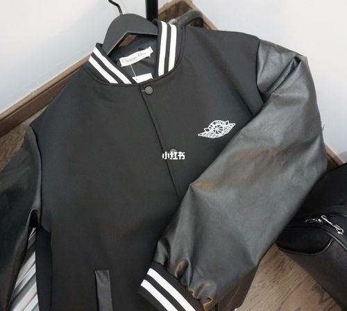 air aj dior乔丹迪奥联名皮袖棒球服夹克外套网红上身 小红书联名