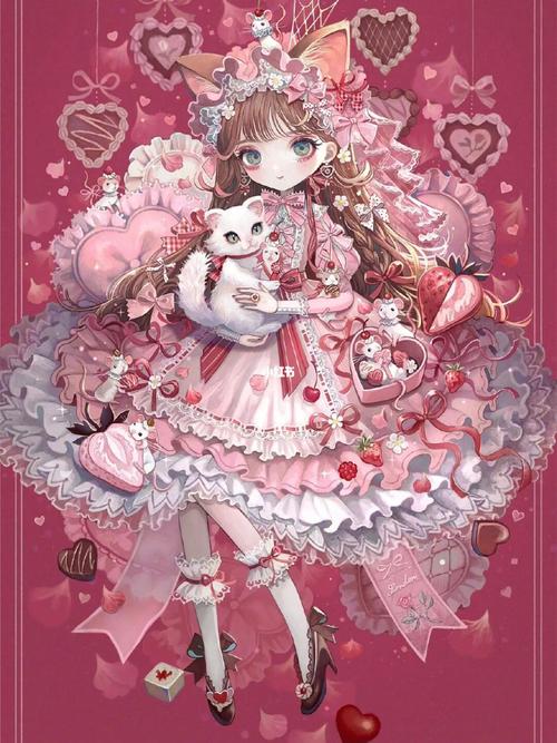 【插画师】溢出屏幕的洛丽塔96可爱美少女风98_插画_绘画_插画师