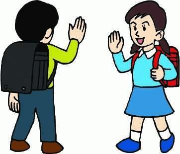 问好打招呼简笔画