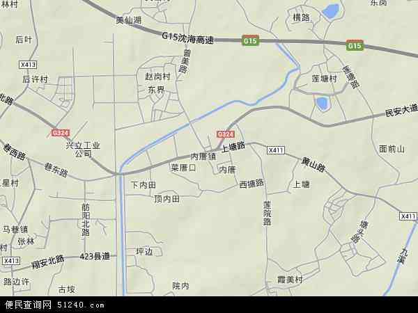 中国福建省厦门市翔安区内厝镇地图(卫星地图)
