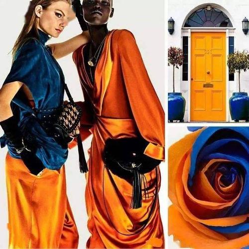 配色中关系疏远却一见就燃的3组互补色蓝橙篇