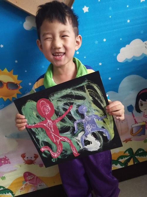 小一班美术作品:《奥林匹克》水粉画!每位宝宝都棒棒哒!