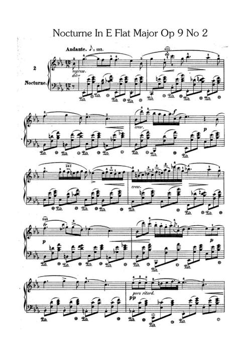 nocturne in e flat major op 9 no 2钢琴谱-环球钢琴