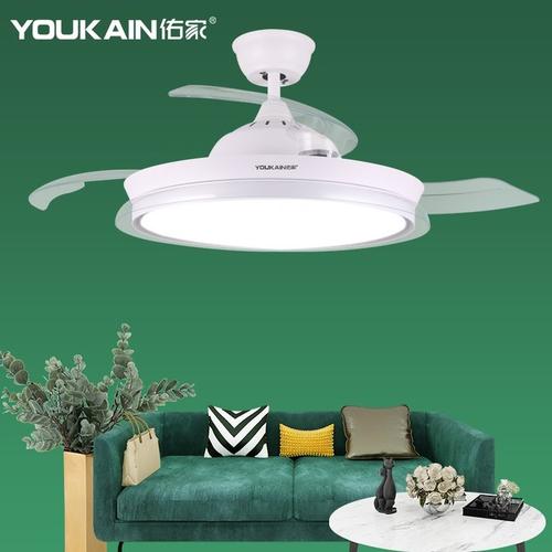 佑家(youkain)变频隐形扇餐厅现代简约吊扇灯北欧客厅