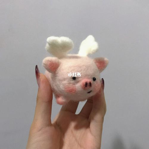 飞天小猪太可爱啦!_羊毛毡_头像_兴趣爱好_手工