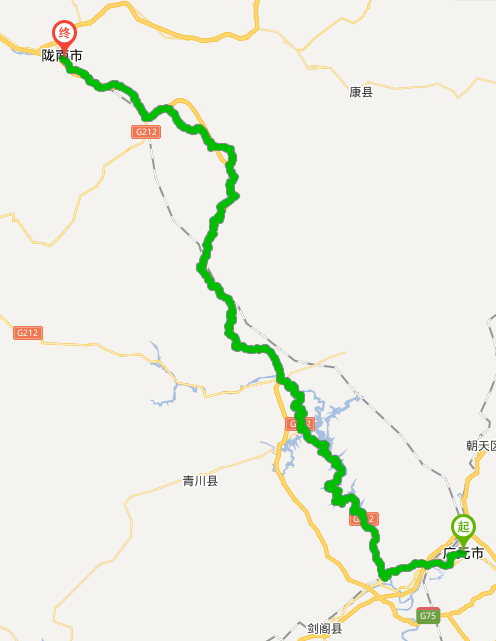 212国道广元到武都段哪儿有加油站