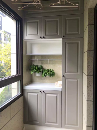 阳台柜子装修效果图,不浪费阳台的多余空间!