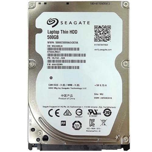 垂直西数500g笔记本硬盘wd5000lpcx新款25寸500g电脑机械蓝盘7mm