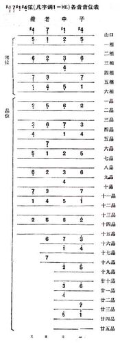 以下是琵琶e调各音音位表