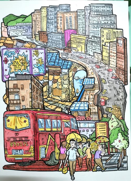 浙江宁波舟山城市插画