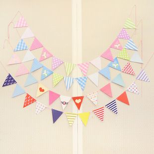 生日快乐字母拉旗宝宝周岁派对布置拉花彩旗儿童生日装饰横幅拉条