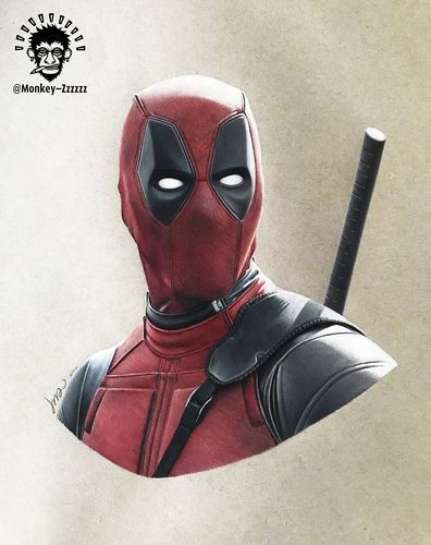 mz彩铅手绘死侍