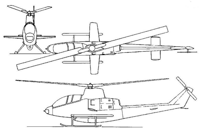 是美国一型双发单旋翼带尾桨纵列式双座武装直升机