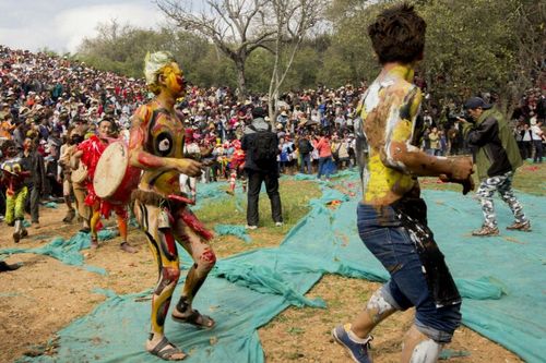 云南行之弥勒红万村祭火节一一祭火(东方狂欢节)